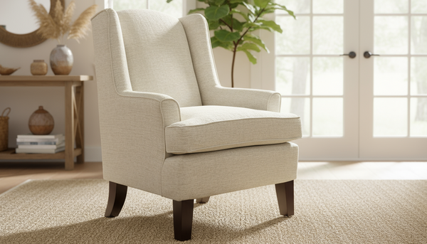 Andrea Wing Chair in Canvas